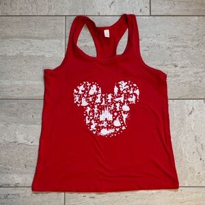 Red Tank Top with White Graphic
